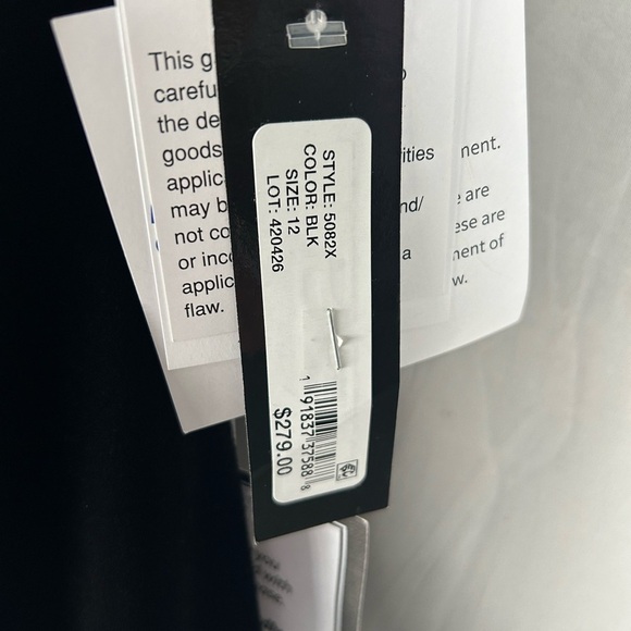 Xscape “TIFFANY" LONG VELVET 3/4 SLEEVE RUFFLE TOP DRESS - Picture 5 of 7